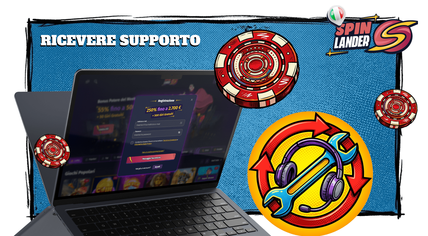 I servizi di supporto ti aiuteranno sempre quando ti iscrivi a Spinlander Casino