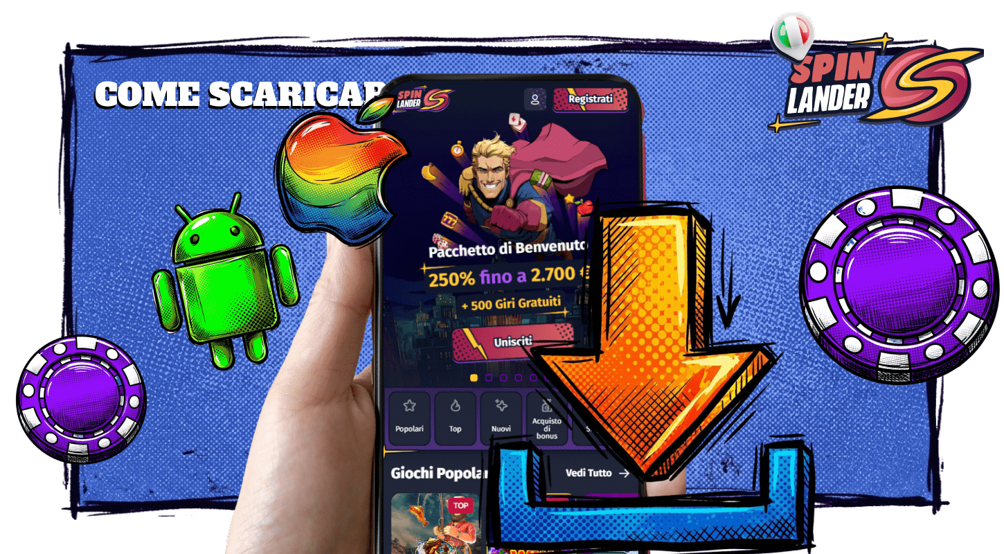 Puoi installare L'app spinlander Casino in un paio di passaggi