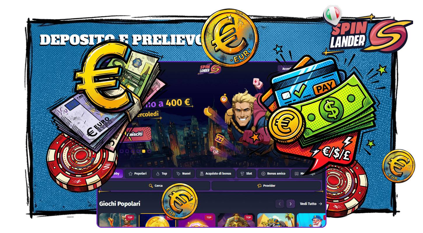 Scegli un metodo di pagamento conveniente al Casinò Spinlander Italia
