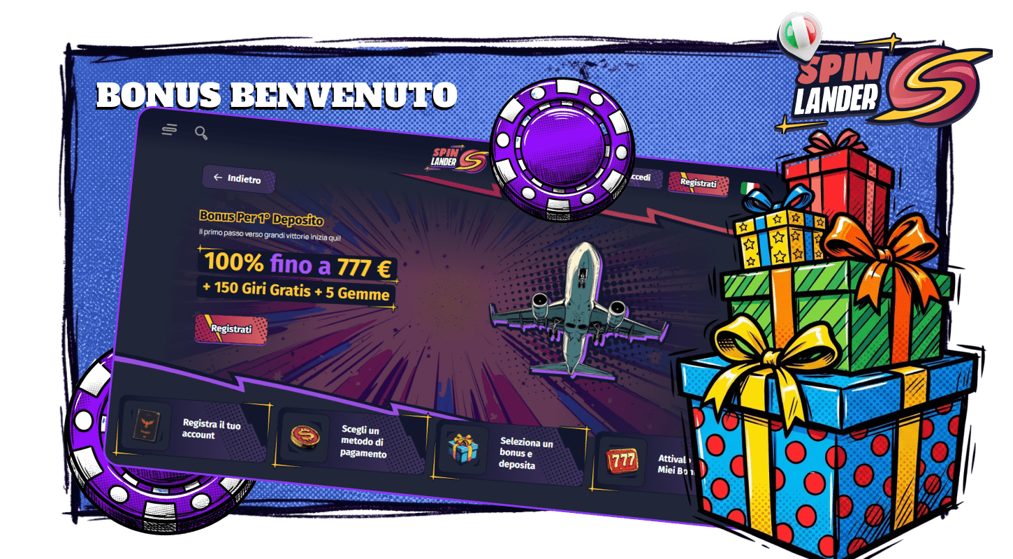 C'è un generoso bonus per i nuovi giocatori al Casinò Spinlander Italia