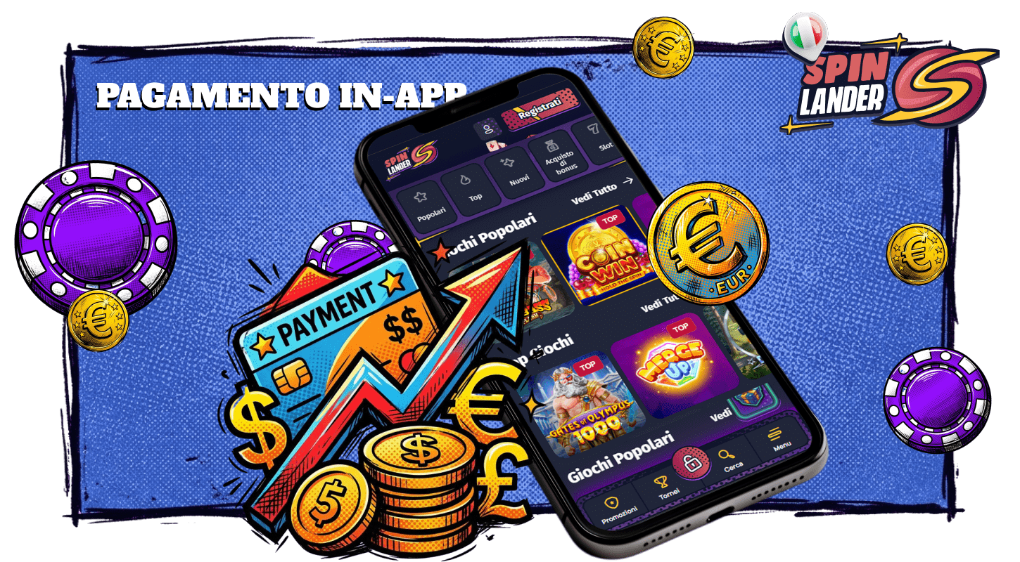 L'app Spinlander ha comodi metodi di pagamento locali