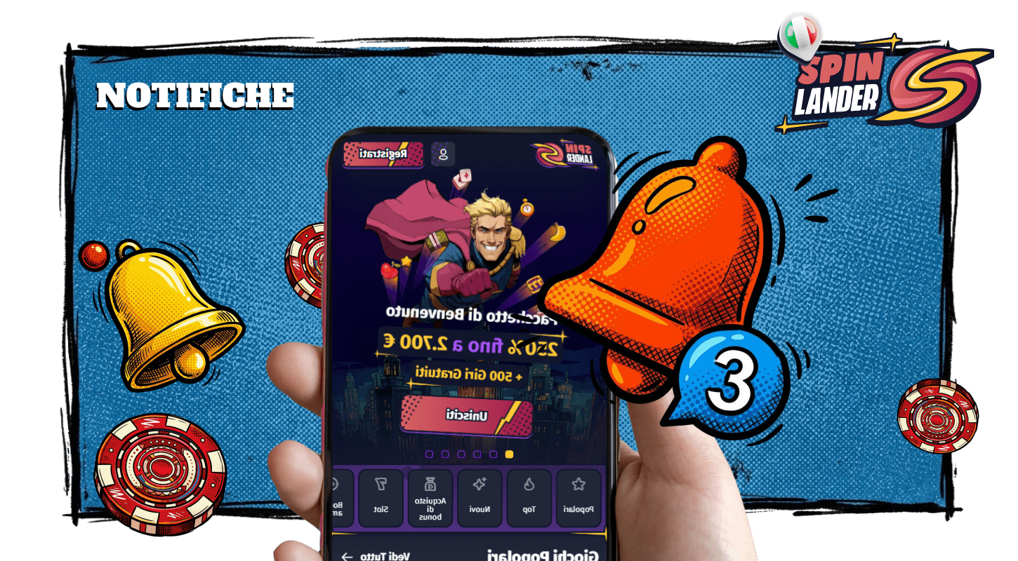 L'applicazione del casinò Spinlander funziona perfettamente le notifiche