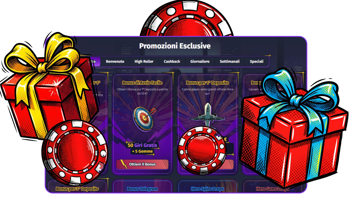 Vari premi ti aspettano al Casinò Online Spinlander
