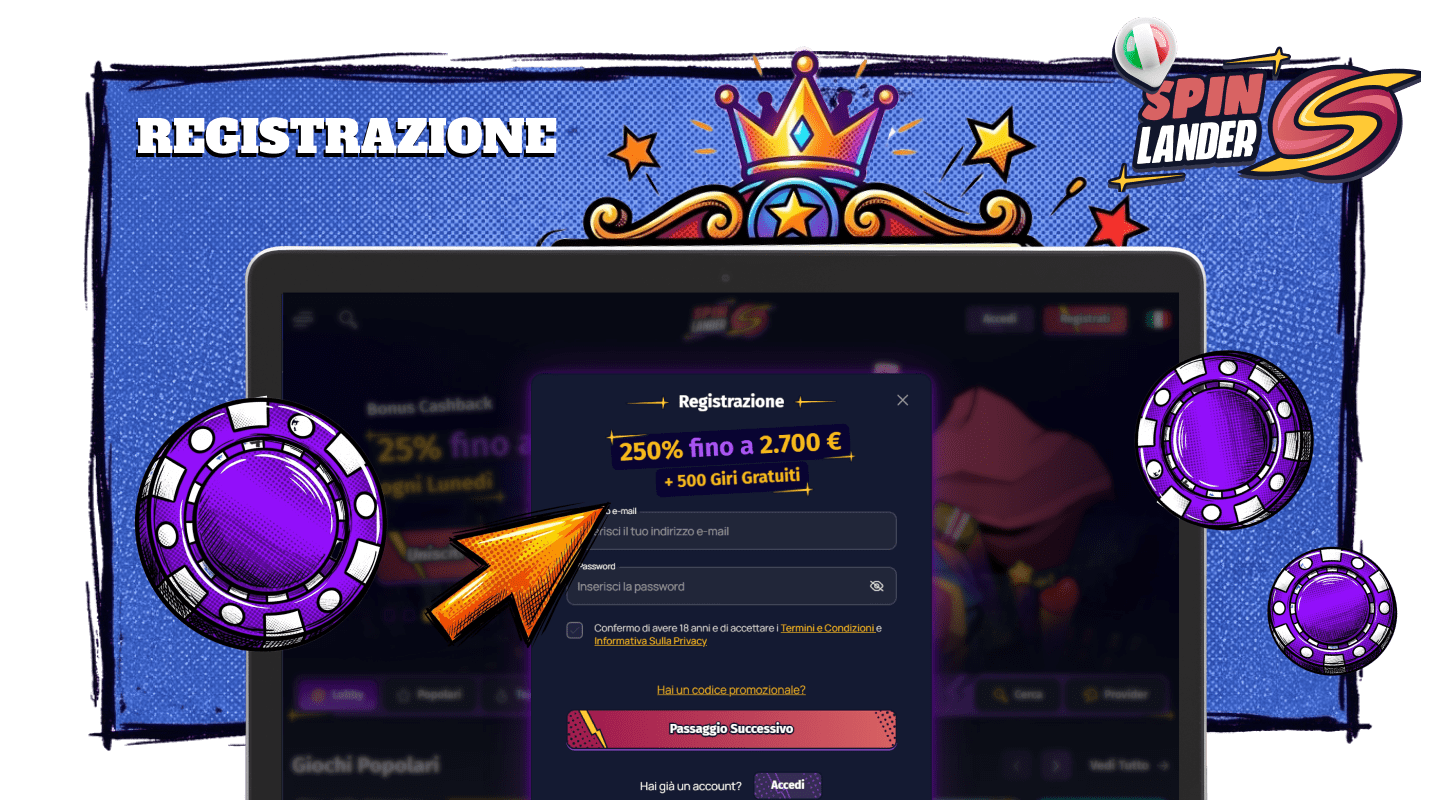 Si può raggiungere il casinò Spinlander in 5 minuti a piedi